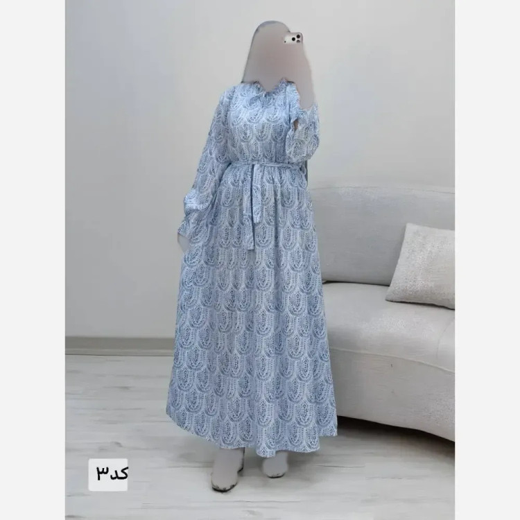 پیراهن ساحلی الماس جنس کرپ بوگاتی درجه یک