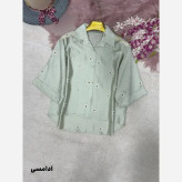 شومیز عروسکی بابونه جنس پری شیشه ای درجه یک فری سایز