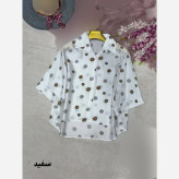 شومیز عروسکی بابونه جنس پری شیشه ای درجه یک فری سایز