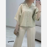 شومیز عروسکی بابونه جنس پری شیشه ای درجه یک فری سایز