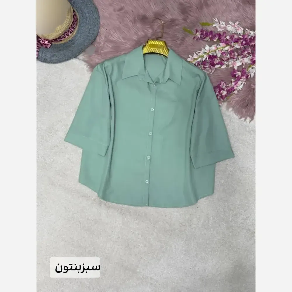 شومیز پاستیلی وانیا جنس پری خنک و سبک فری سایز
