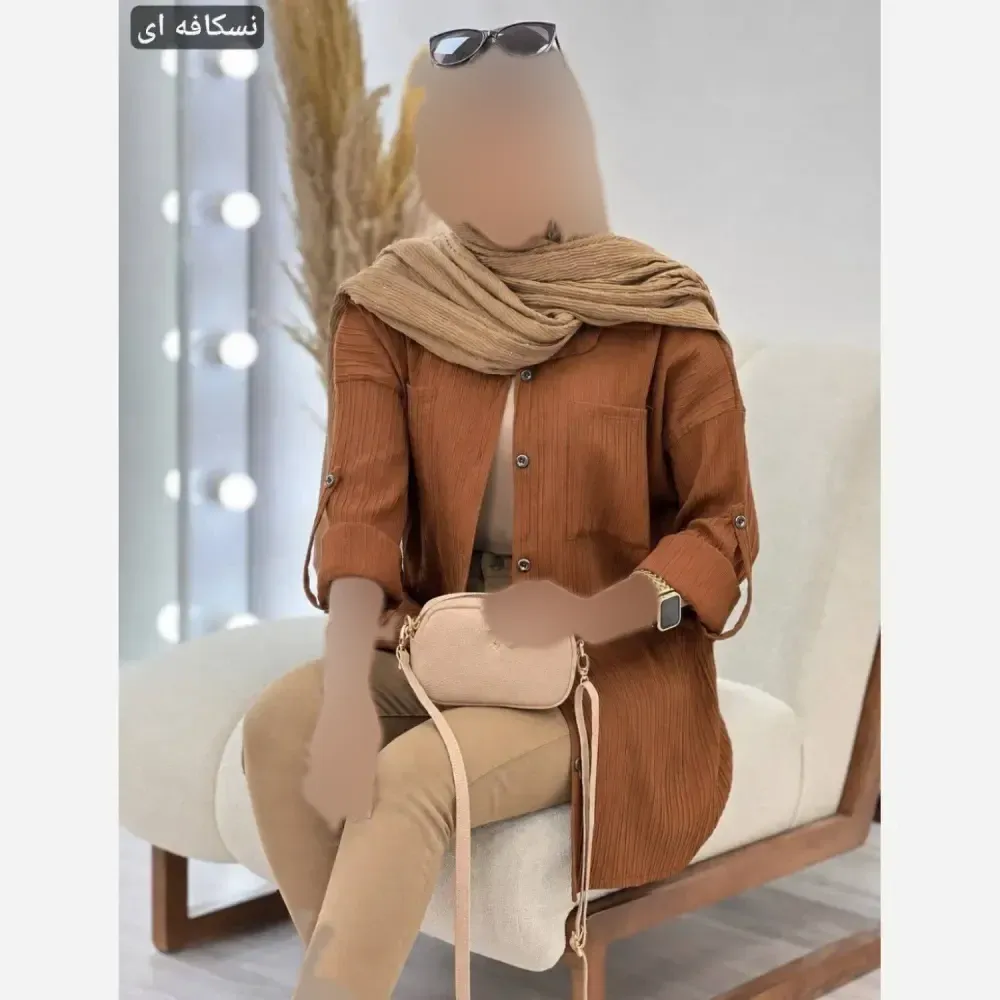 شومیز زنانه مدل ستایش جنس آیوا فری سایز تا 46