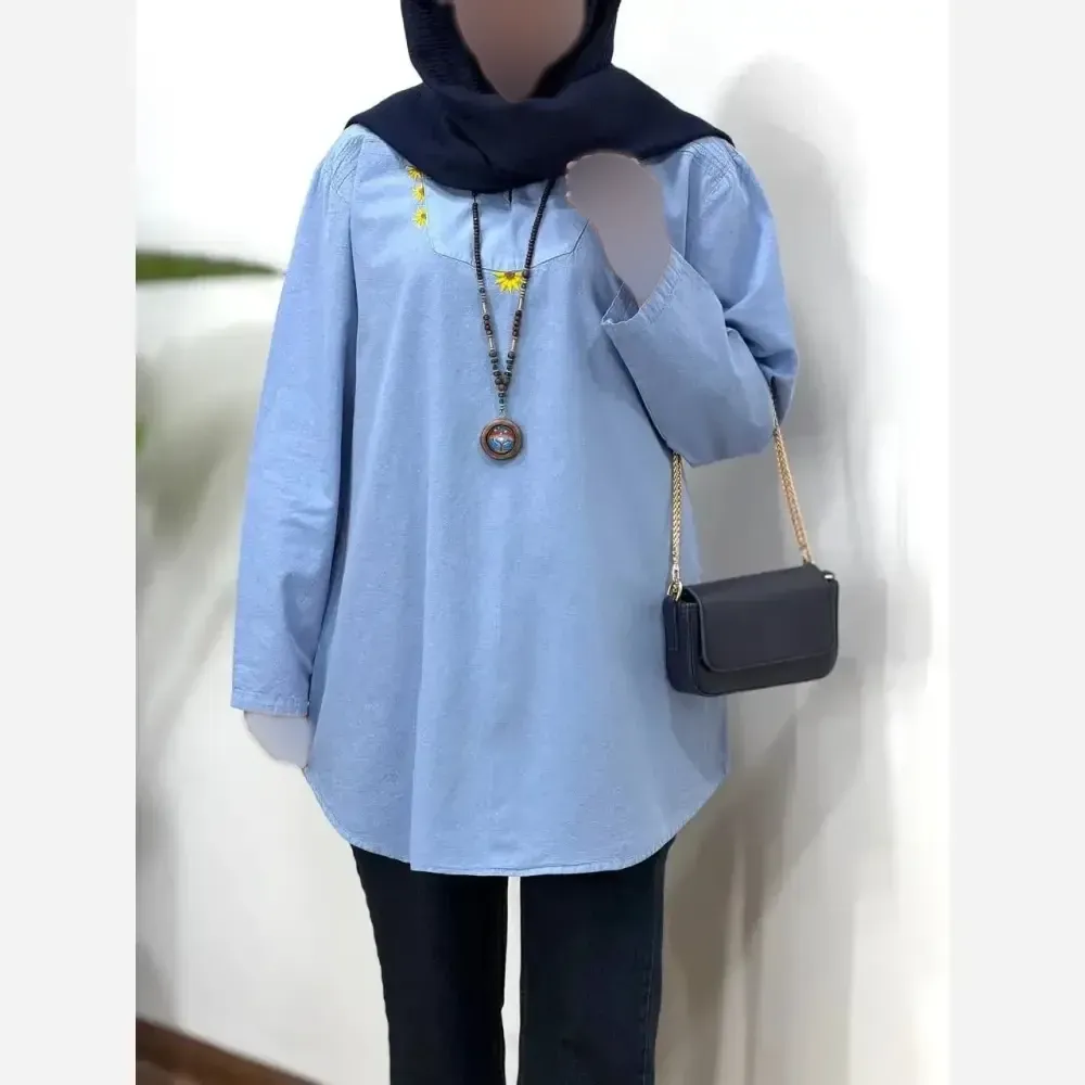 تونیک الیاف زنانه مدل پونه سایز فری سایز 36 تا 46