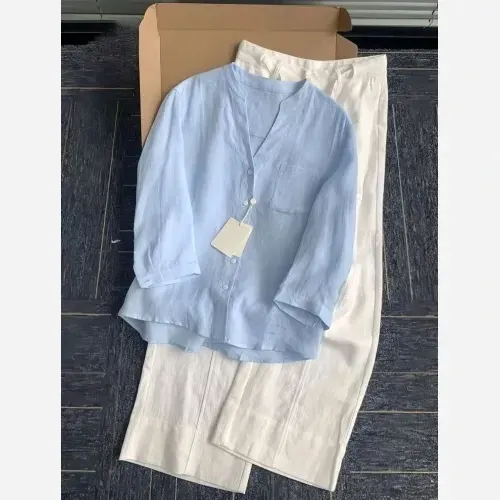 شومیز شلوار لنین ترند سلین سایز 38 تا 46