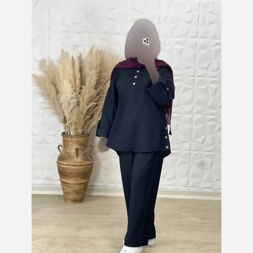 ست بغل دکمه زنانه جنس سوپر شانتون درجه یک فری سایز رنگ بندی متنوع