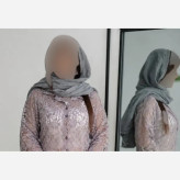 بلوز مجلسی زنانه آستین سه ربع دانتل شیشه ای فری سایز