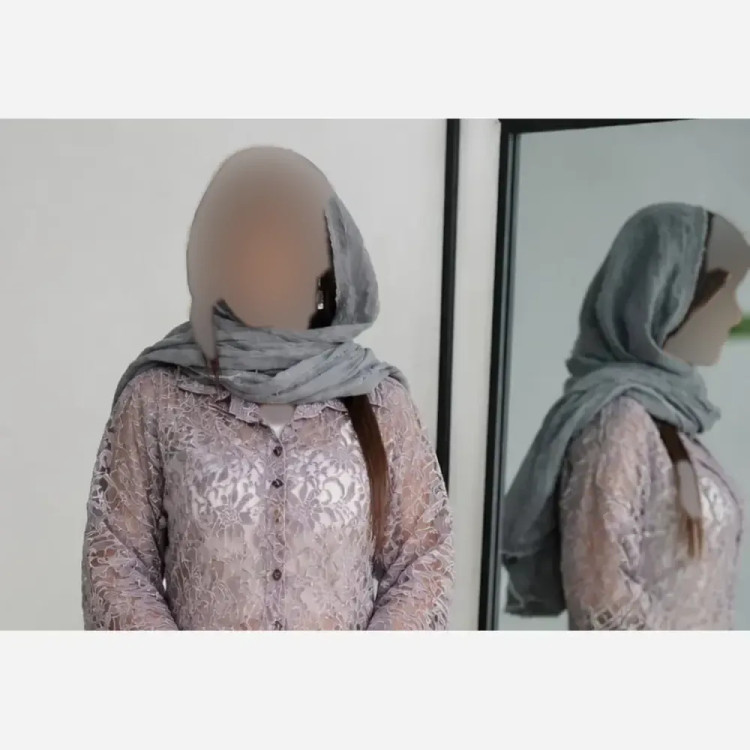بلوز مجلسی زنانه آستین سه ربع دانتل شیشه ای فری سایز