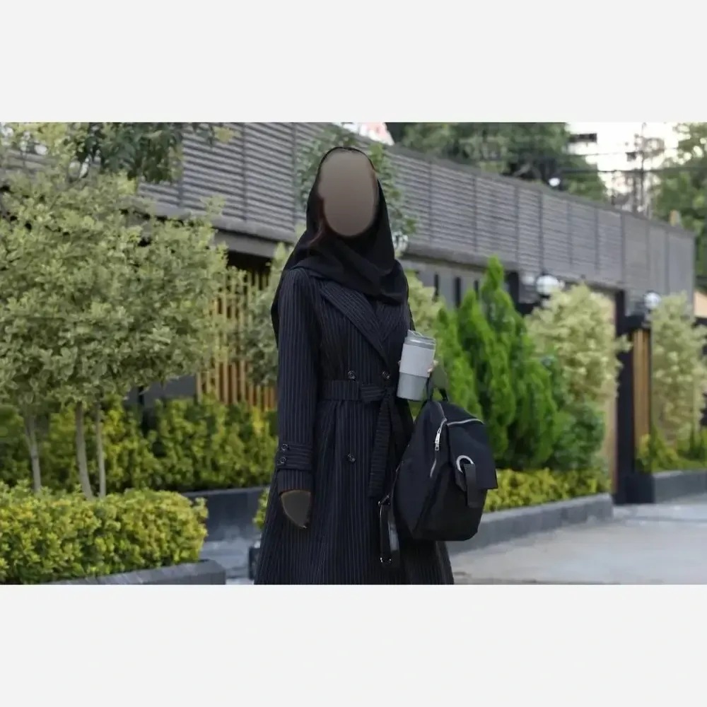 مانتو دانشجویی تینا جنس پرشیا کمربنددار