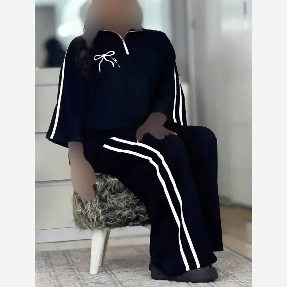 ست تیشرت شلوار زنانه ژاله پنبه گلکسی فری سایز
