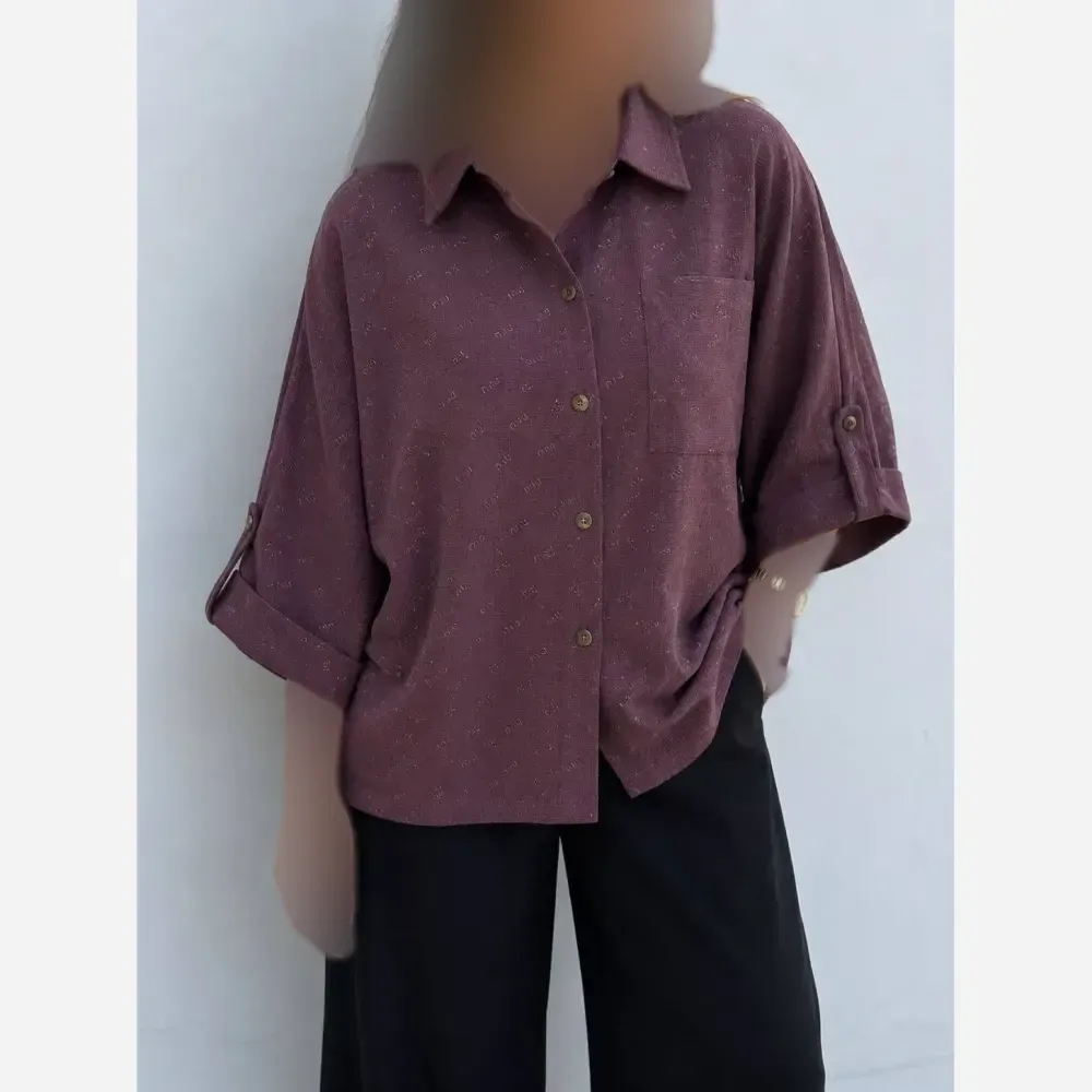 شومیز مانتویی آیلین جنس ینزی وارداتی درجه یک فری سایز