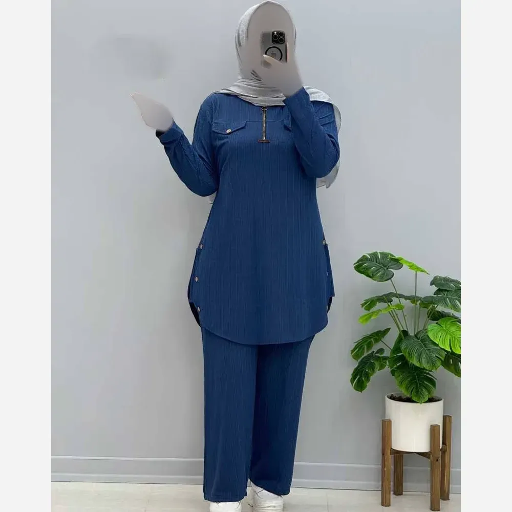 ست تونیک شلوار کریشه فری سایز زنانه