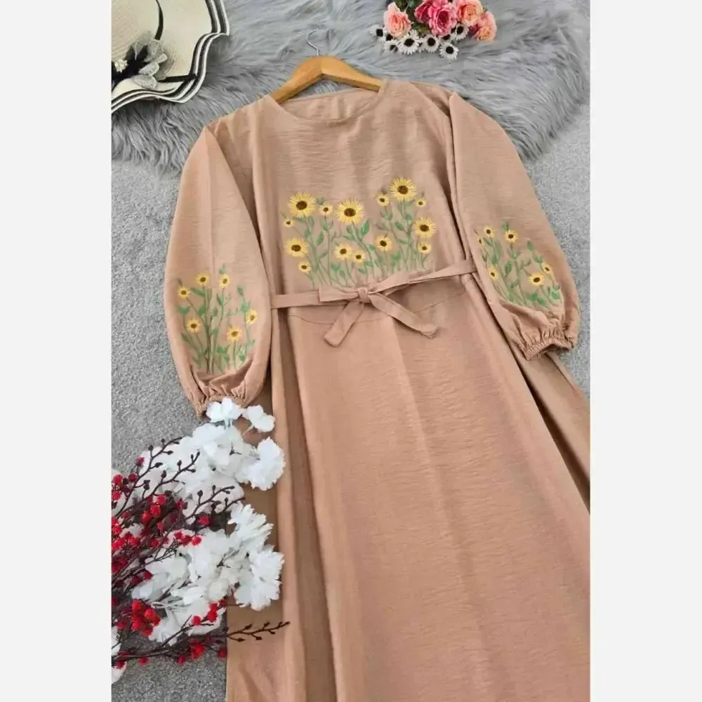 کفتان گلدوزی زنانه مدل اروشا جنس بابوس فری سایز رنگ بندی متنوع
