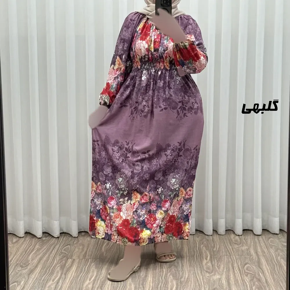 پیراهن ساحلی زنانه نخی فری سایز مناسب تا سایز 48