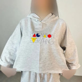 کراپ تیشرت باکسی چاپدار جنس گلکسی