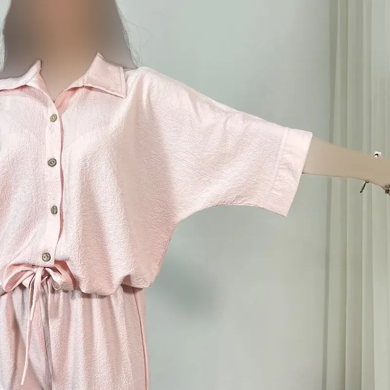 ست شومیز و شلوار زنانه پارچه لینزی