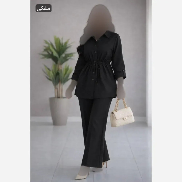 ست مانتو و شلوار شانتون گرم بالا درجه یک فری سایز 38 تا 48