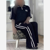 ست تیشرت و شلوار پنبه گلکسی مشکی فری سایز بارلی