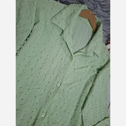 شومیز گره ای زنانه جنس مراکشی آستین سه ربع رنگ مشکی و آدامسی فری سایز مناسب سایز 38 تا 46