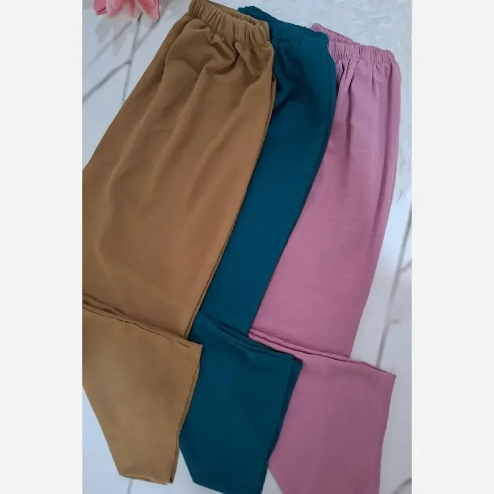 شلوار بگ زنانه ابروبادی خنک تابستانی قد 100 فری سایز کمر کش