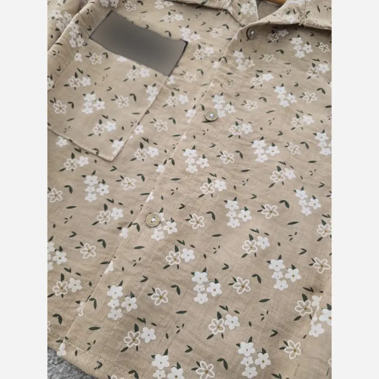 کت و سارافون زنانه کژال جنس شانتون نسکافه ای فری سایز