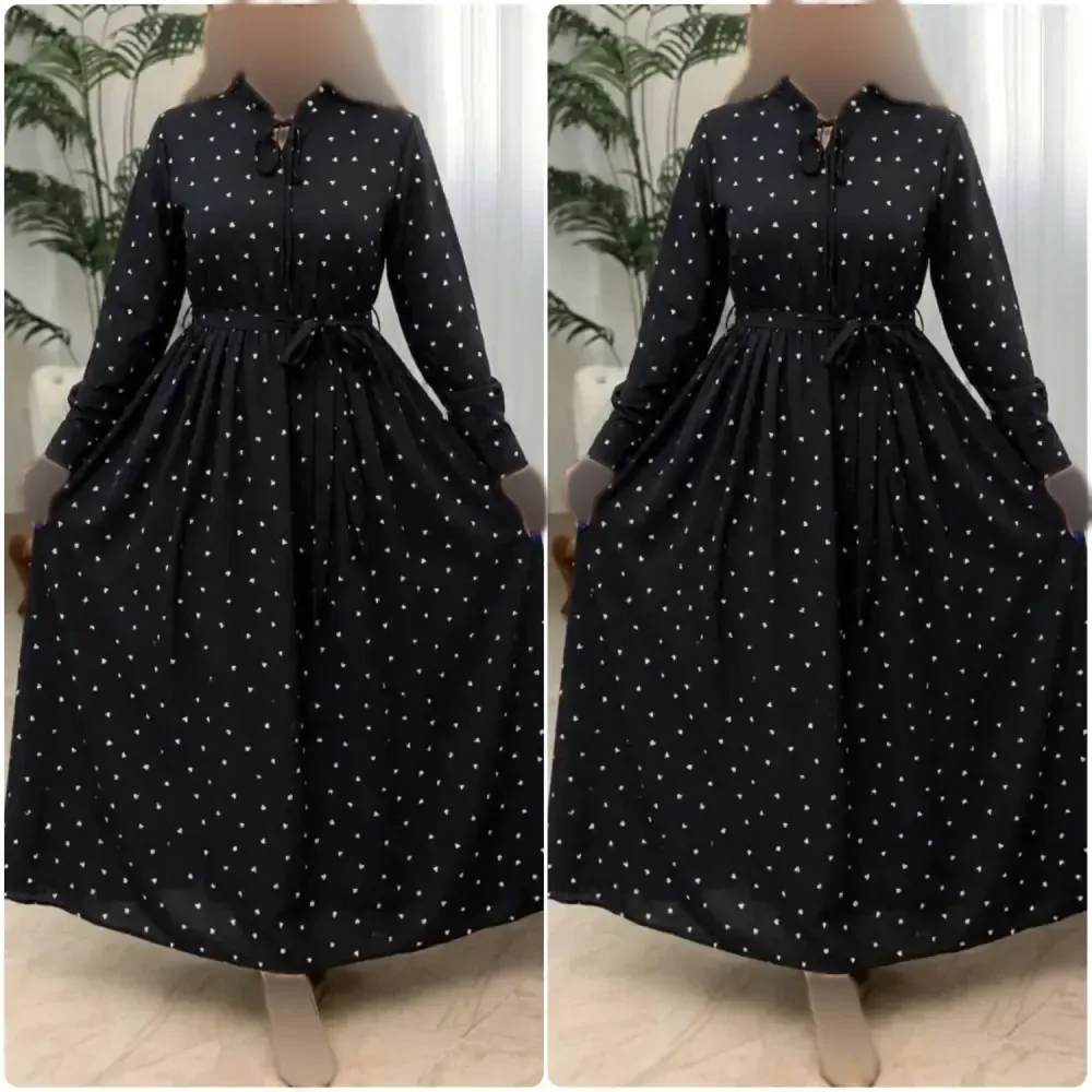 پیراهن قلبی زنانه جنس بوگاتی رنگ مشکی سایز فری 38 تا 46