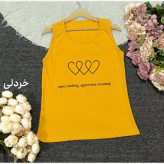تاپ رکابی نخی زنانه سوپر پنبه درجه یک فری سایز