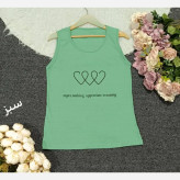 تاپ رکابی نخی زنانه سوپر پنبه درجه یک فری سایز