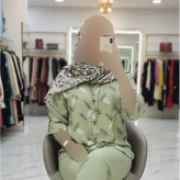 شومیز گره ای برگی جنس شانتون فری سایز رنگ کرم نسکافه ای سبزسدری