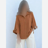شومیز باکسی لینن زنانه و دخترانه فری سایز خنک تابستانی
