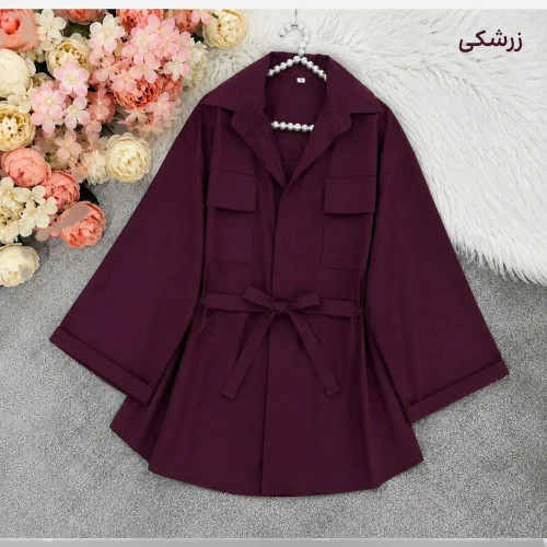 مانتو داکرون کمرگت زنانه رنگی سایز 1 و 2