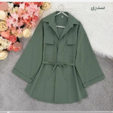 مانتو داکرون کمرگت زنانه رنگی سایز 1 و 2