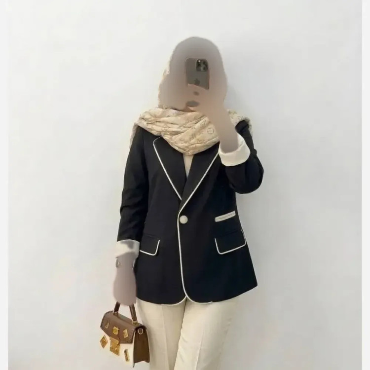 کت مزونی سروه پارچه مازراتی درجه یک رنگ سرمه ای و مشکی
