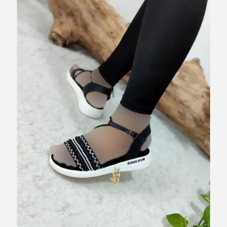 صندل طبی زنانه مدل هپی مروارید رویه چرم صنعتی زیره PU