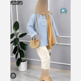 شومیز صدف جنس سوپر آیوا درجه یک فری سایز رنگ بندی متنوع