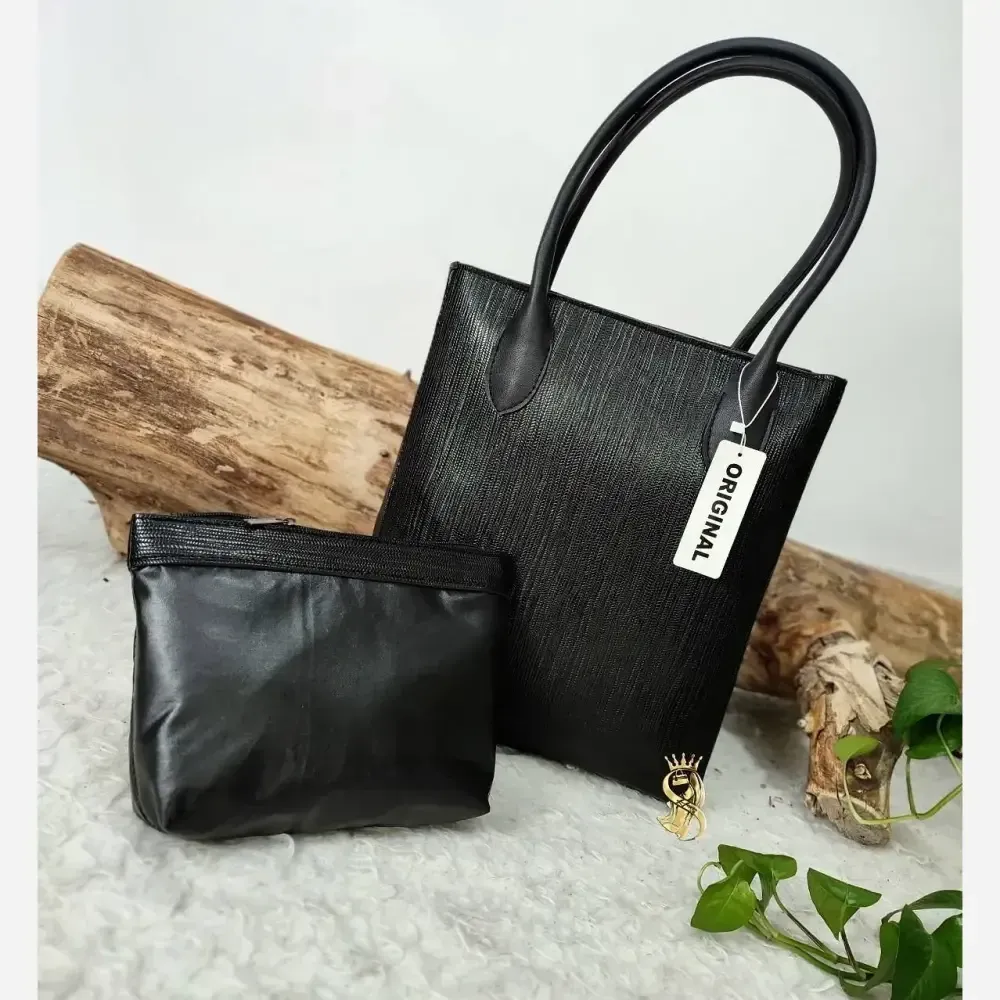کیف دو قلو چرم صنعتی مدل الناز ابعاد 35 در 31