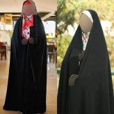 چادر ساده ایرانی جنس کرپ رنگ مشکی