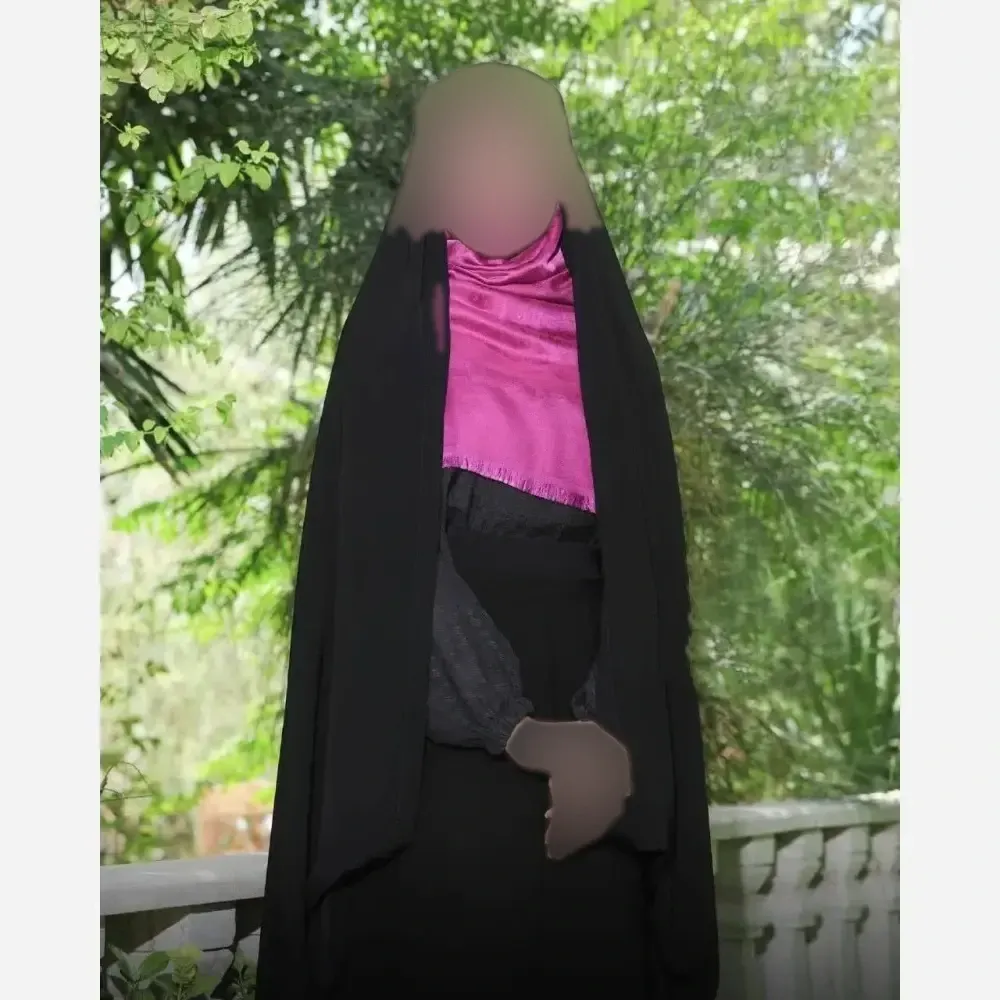 چادر کمری مدل حسنا جنس کن کن ندا مروارید رنگ مشکی
