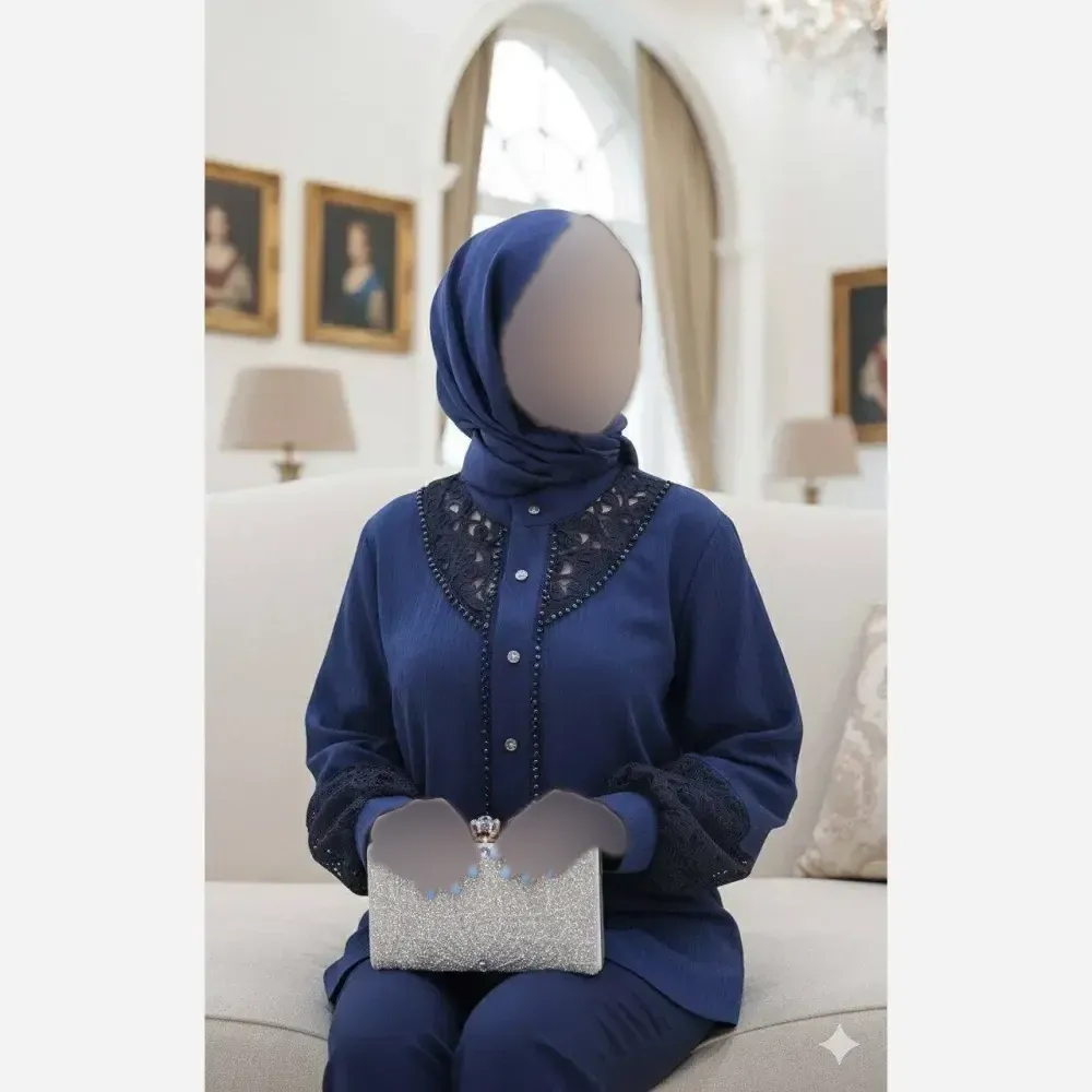 مانتو بهاره مدل ملورین جنس پارچه توکی و خرجکار گیپور سایز بزرگ