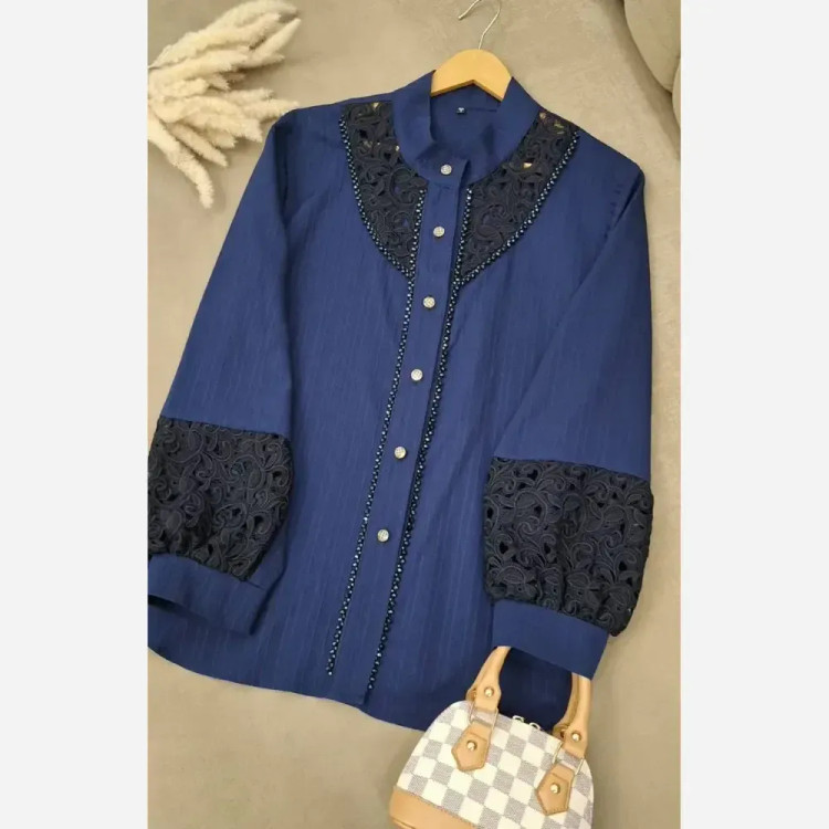 شومیز لینن مدل لارا تک سایز 36 تا 50 رنگبندی پاستیلی