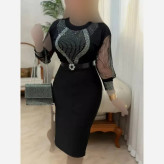 شومیز مجلسی ساعت شنی ویسکوز پنبه رنگ مشکی سایز فری 38 تا 48