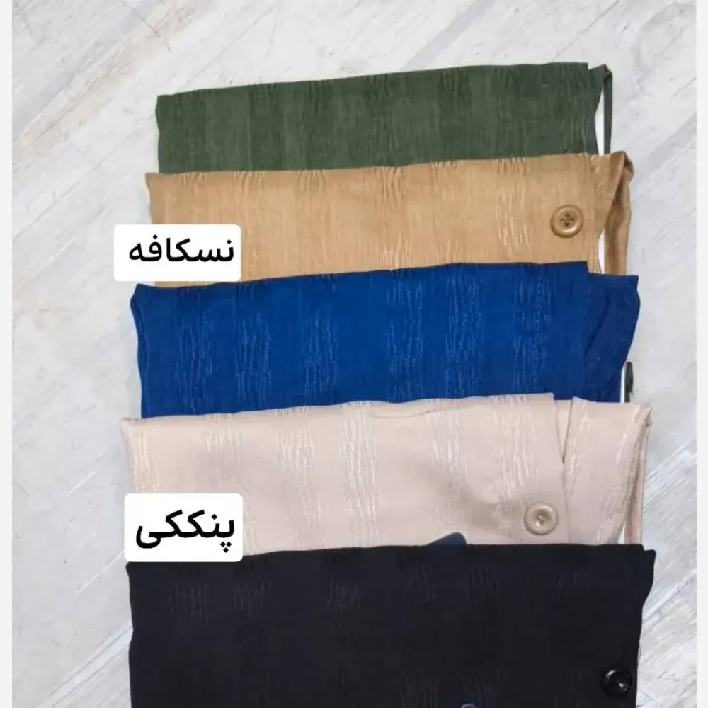 مانتو نگین دوزی زنانه شانتون طرح درختی سایز بزرگ فری سایز