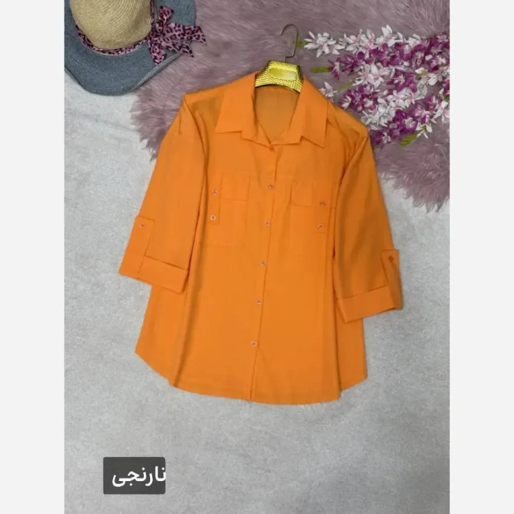 شومیز جیب صلیبی زنانه فری سایز جنس پری خنک
