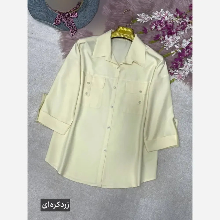 شومیز جیب صلیبی زنانه فری سایز جنس پری خنک
