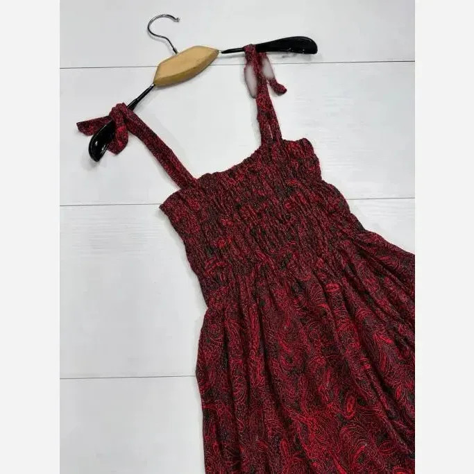 پیراهن ملیس تمام نخ کش دوزی شده فری سایز