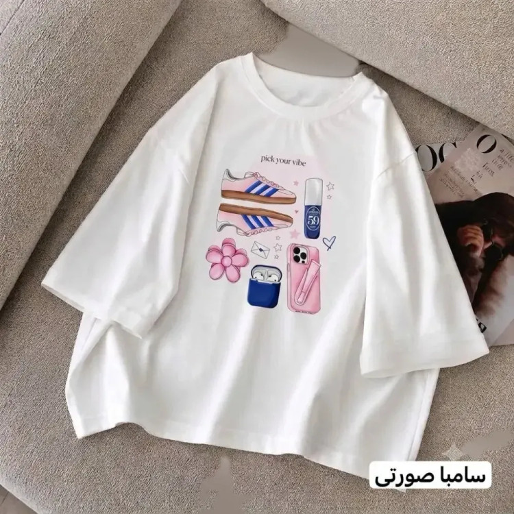 تیشرت باکسی سوپر نخ پنبه فریسایز زنانه