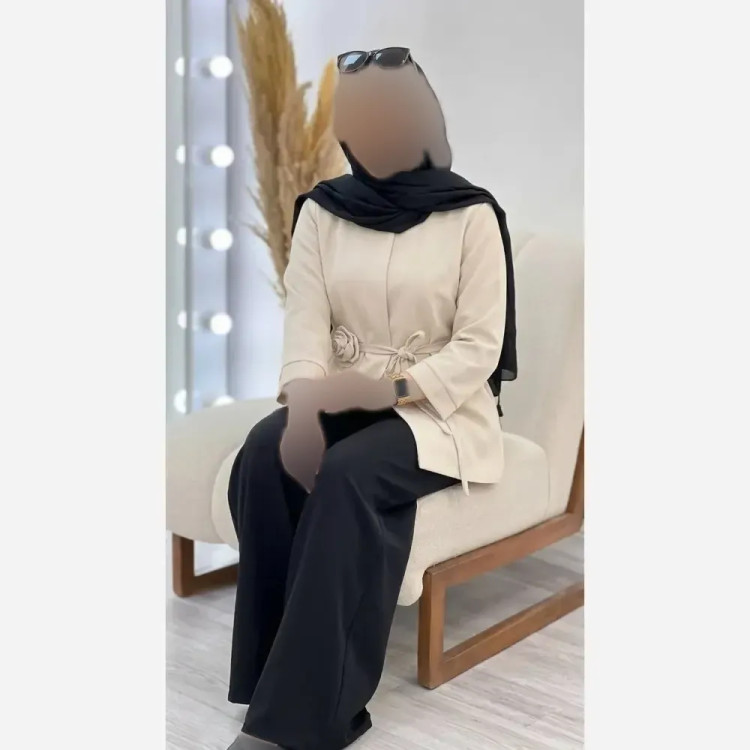 کت تک زنانه طرح گل دبل مازراتی فری سایز