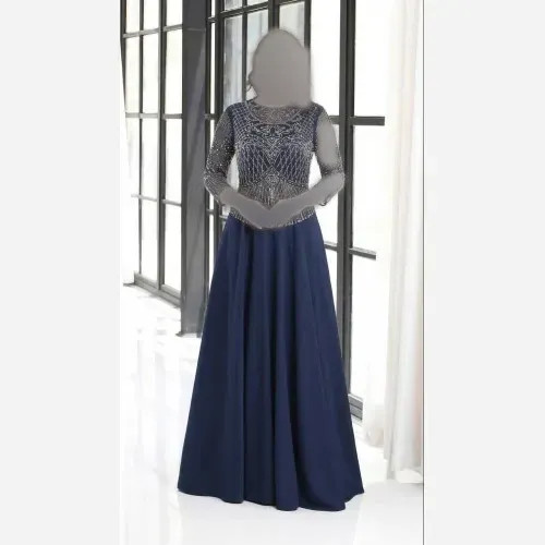 ماکسی مجلسی زنانه سایز بزرگ حریر کاپدار لعیا رنگ مشکی سبز سورمه ای سایز 46 تا 60