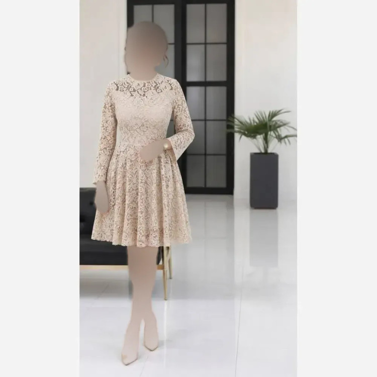 ست لباس عروسکی مدل ستین دانتل کره برجسته سایز بندی متنوع
