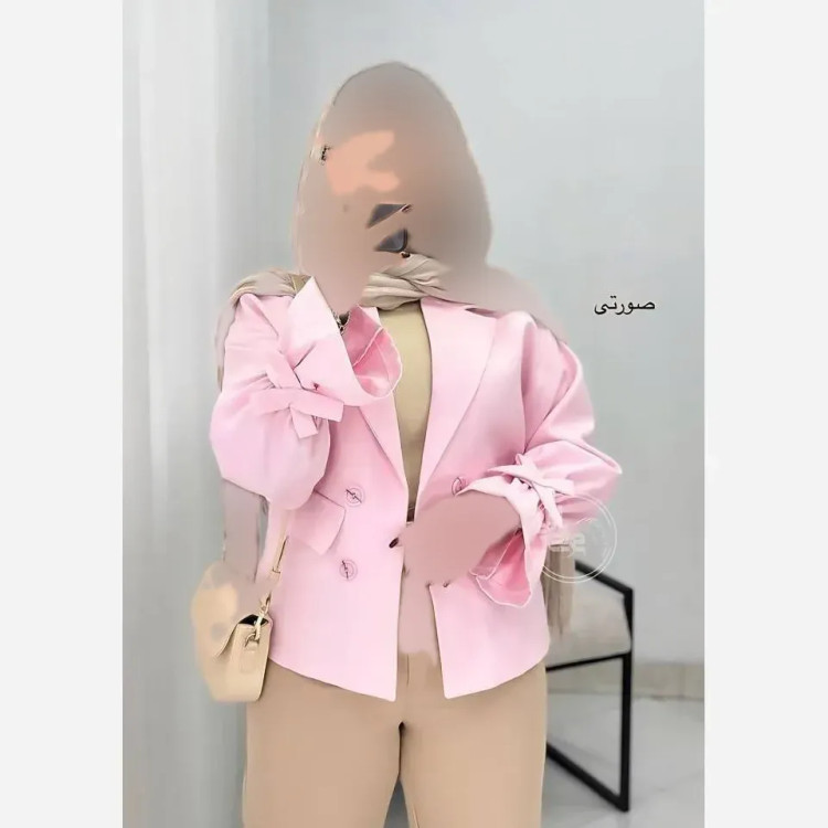 کت زنانه السا خارجی درجه یک آستین چین دار فری سایز 38 تا 46