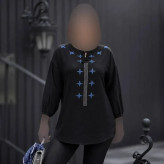 شومیز چاپی گلبرگ صوفیا درجه یک رنگ سبز فری سایز